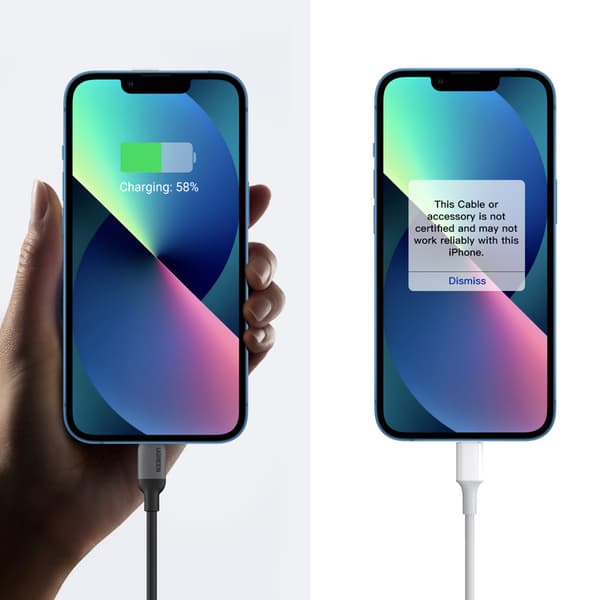 iPhone USB-C - Lightning PD 20W 1m hurtig opladningskabel, sort