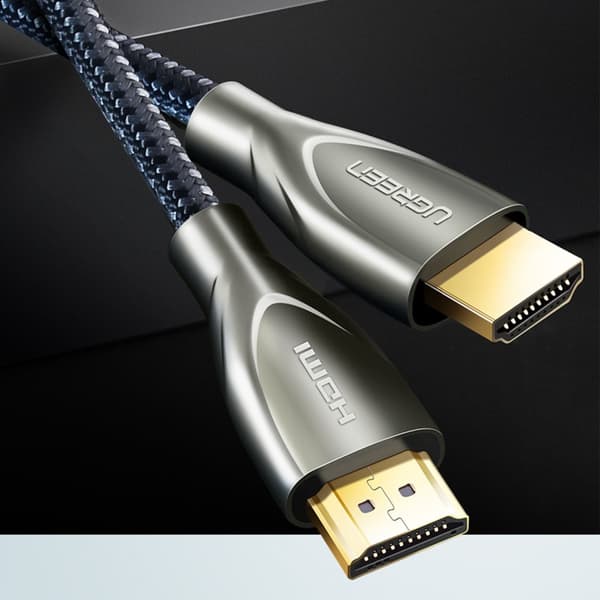 Holdbart kabel HDMI 2.0 4K 60Hz flettet kabel 1m grå
