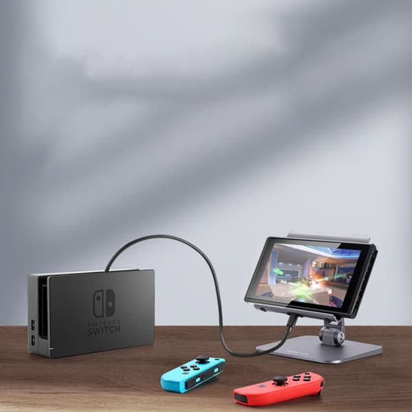 Slitstark USB-C 3.1 10Gb/s förlängningskabel, 1m, grå