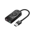 Miniatyrbillede 1 af 2: Eksternt lydkort med volumenkontrol USB og 3,5 mm