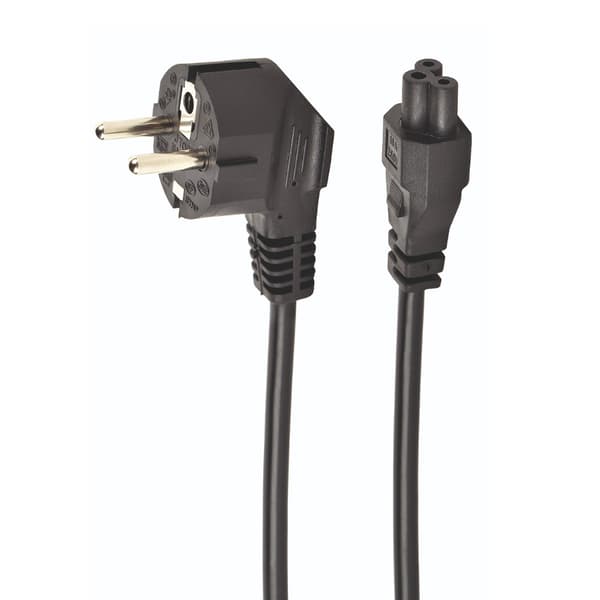 Strömkabel C5 1m med tysk Schuko-ingång VDE-godkänd