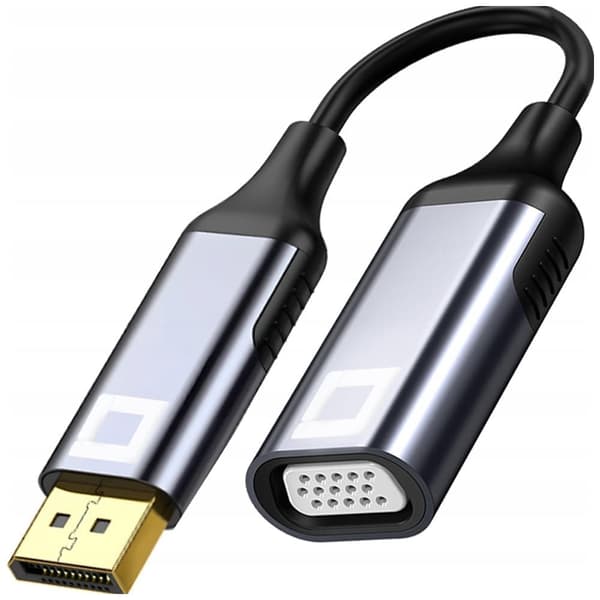 CO2 ADAPTER DISPLAY PORT TIL VGA KABEL ADAPTER KONVERTERER FULL HD 60HZ