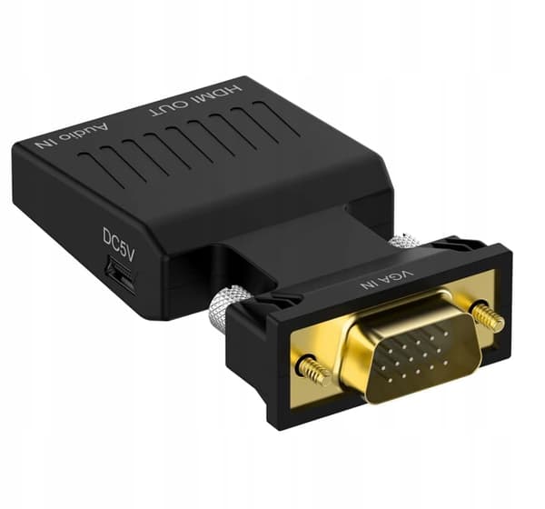 VGA TIL HDMI ADAPTER KONVERTERAD ADAPTER D-SUB TIL FULL HD + LJUDLJUD
