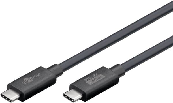 USB-C™-kaapeli, USB4™-versio 2.0, 240 W, 80 Gbit/s, virransyöttö, 1,2 m