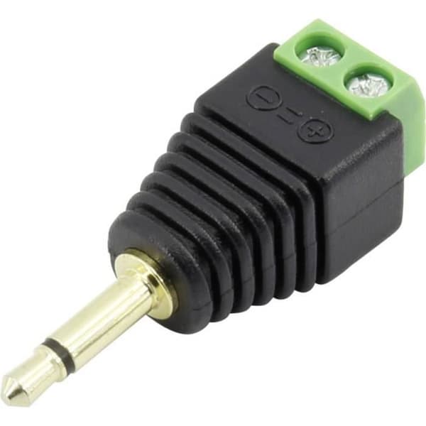 Domkraft 3,5 mm hane, rak TRU COMPONENTS 93013c1115 1386611 Totalt antal stolpar: 2 monosvarta 1 st.