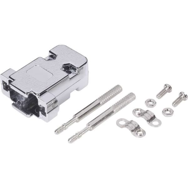 BKL Electronic 10120068 9-polig SUB-D-kåpa Plast, metallisk 180 ° Silver 1 st.