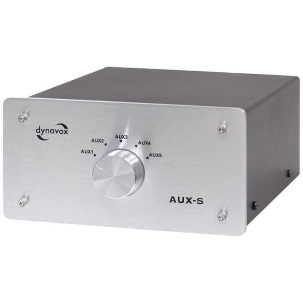 Dynavox AUX-S Switch RCA-ljud metallhus silver