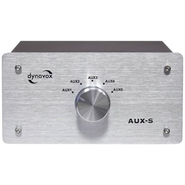 Dynavox AUX-S Switch RCA-ljud metallhus silver