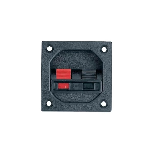 Högtalarklämmakontakt - VISATON - Pläterad kontakt - 10 mm² högtalarkabel - Svart