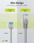 Miniatyrbild 4 av 11: Ultraflexibel patchkabel CAT 6A, slim, U/FTP, grå