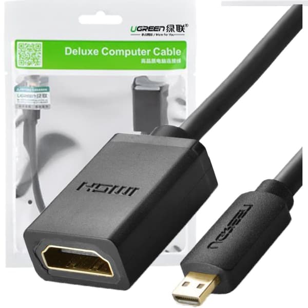 Ugreen kabeladapter HDMI - micro HDMI 19 pin 20cm svart (20134)