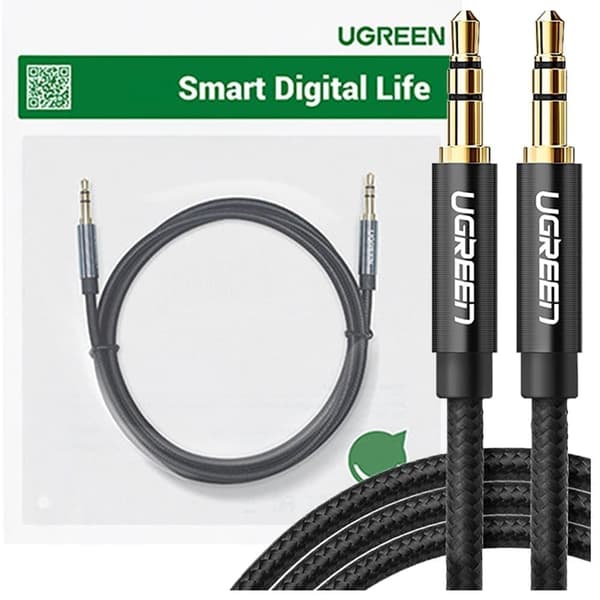 Ugreen lydkabel 2 x minijack 3,5 mm 2 m svart (50363 AV112)
