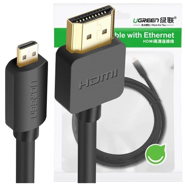 Ugreen HD127 micro HDMI - HDMI 2.0 kabel 1 m - svart