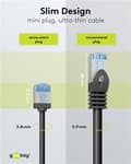 Miniatyrbild 4 av 11: Ultraflexibel patchkabel CAT 6A, slim, U/FTP, svart