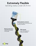 Miniatyrbild 7 av 11: Ultraflexibel patchkabel CAT 6A, slim, U/FTP, svart