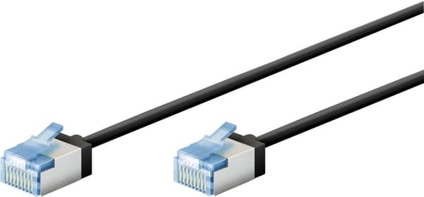 Ultraflexibel patchkabel CAT 6A, slim, U/FTP, svart