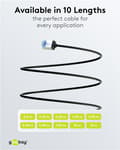 Miniatyrbilde 8 av 11: Ultrafleksibel patchkabel CAT 6A, slank, U/FTP, svart