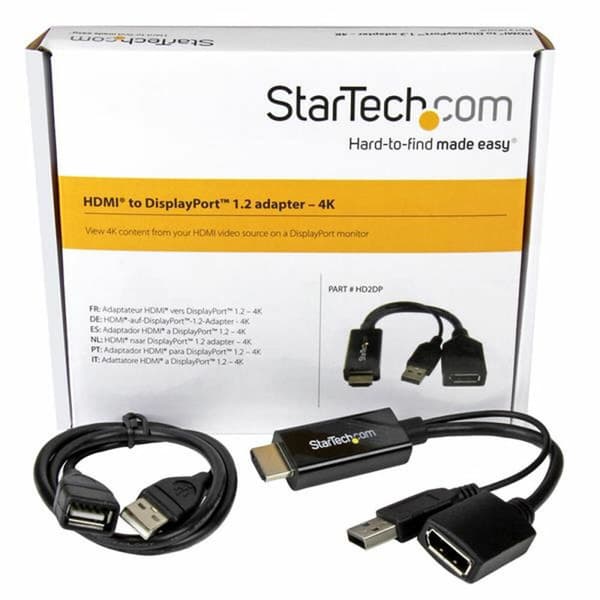 DisplayPort til HDMI-adapter Startech HD2DP Sort 4K
