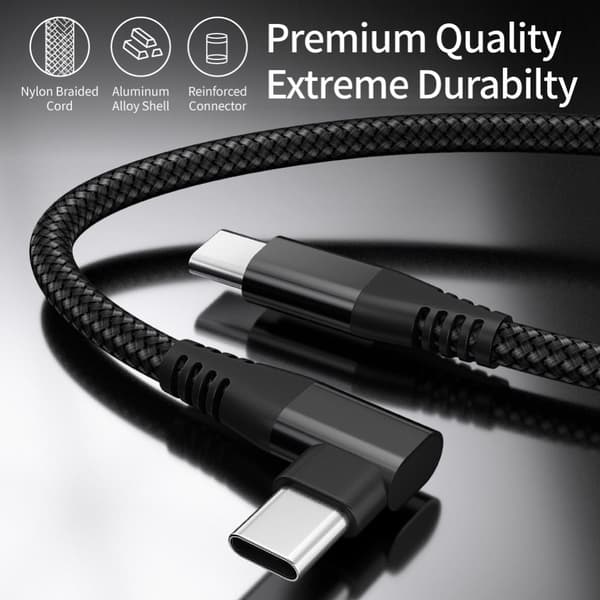 INF 2M rätvinkel USB-C datakabel 0