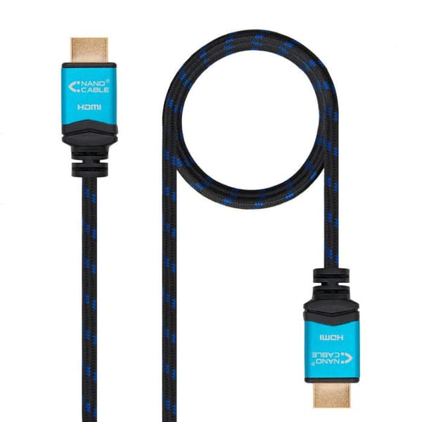 NANOCABLE High Speed HDMI V2.0-kabel med Ethernet, 4K vid 60Hz, 18 Gbps, A/M-A/M, ARC 3D Ultra HD, Svart, 5.0mts