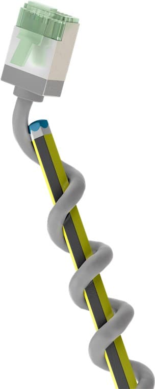 Ultraflexibel patchkabel CAT 8.1, slim, U/FTP, grå