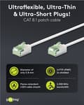 Miniatyrbillede 3 af 11: Ultra-fleksibelt netværkskabel CAT 8.1, slim, U/FTP, hvid