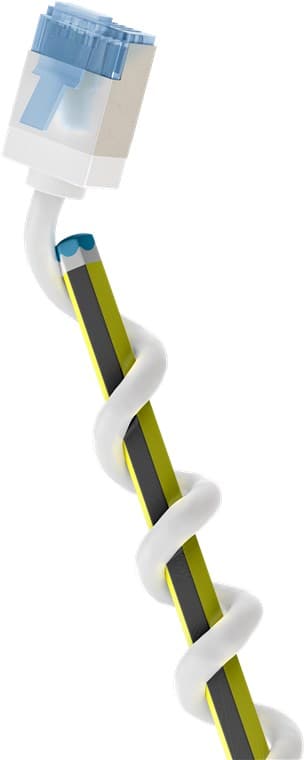 Ultraflexibel patchkabel CAT 6A, slim, U/FTP, vit