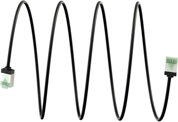 Ultra-fleksibelt netværkskabel CAT 8.1, slim, U/FTP, sort