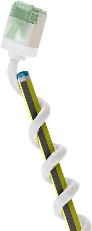 Ultra-fleksibelt netværkskabel CAT 8.1, slim, U/FTP, hvid