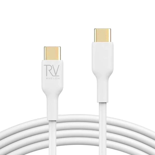 USB C till USB C Kabel 1m Rvelon - Vit