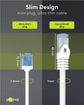 Miniatyrbilde 4 av 11: Ultrafleksibel patchkabel CAT 6A, slank, U/UTP, hvit