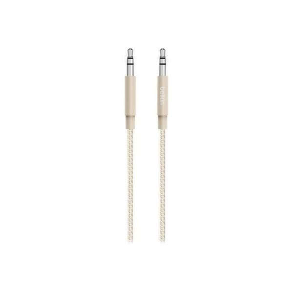 Ljudkabel - BELKIN - 3,5 mm jack - Guld - Flätat fodral