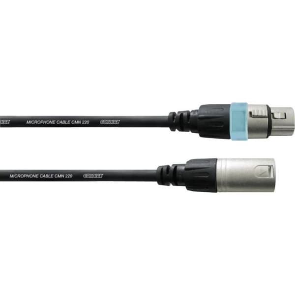 Cordial mikrofonkabel 20 m REAN XLR hona/XLR hane 20 m svart XLR hona/XLR hane