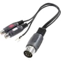 Miniatyrbild 1 av 3: SpeaKa Professional audio Y-adapter SP-7870284 Cinch-RCA / DIN-anslutning [1x 5-stifts handiod (DIN) - 2x Cinch-RCA