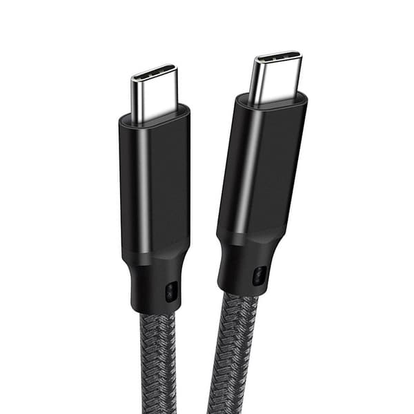 INF 3M USB-C till USB-C snabbladdningskabel - Svart Svart 3 m