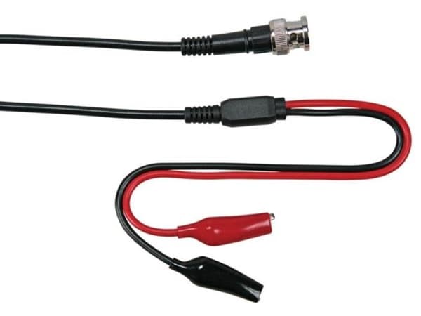 Koaxialkabel - Ej specificerad - 1M - BNC hane - 2 krokodilklämmor - Svart/Röd