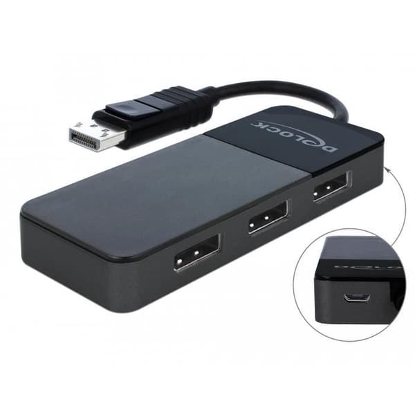 DELOCK 87737 DISPLAYPORT VIDEO SPLITTER 3X DISPLAYPORT