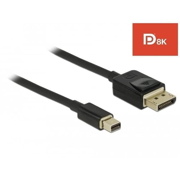 DeLOCK 84928, 2 m, Mini DisplayPort, DisplayPort, Hane, Hane, Guld