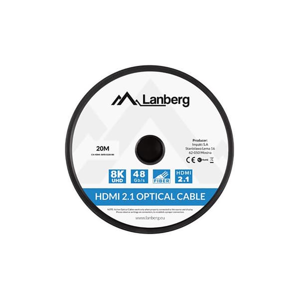 Lanberg V2.1 M/m 8k 60hz 20 M Hdmi-kabel