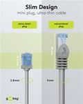 Miniatyrbild 4 av 11: Ultraflexibel patchkabel CAT 6A, slim, U/UTP, grå