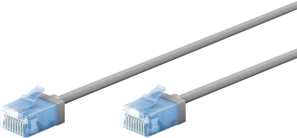 Ultraflexibel patchkabel CAT 6A, slim, U/UTP, grå