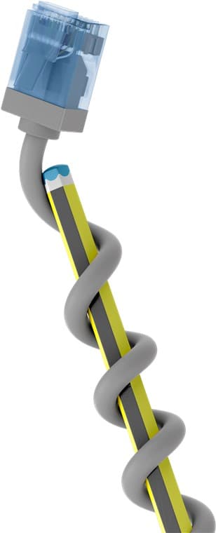 Ultraflexibel patchkabel CAT 6A, slim, U/UTP, grå