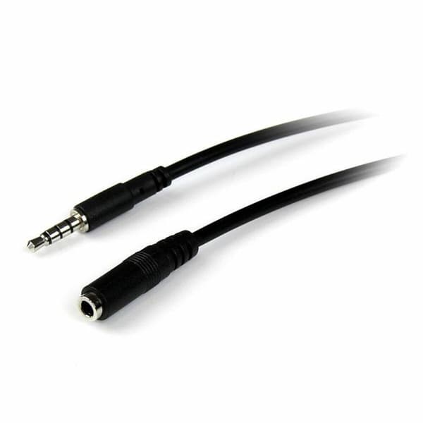 Jack-forlængerkabel (3,5 mm) Startech MUHSMF1M Sort 1 m