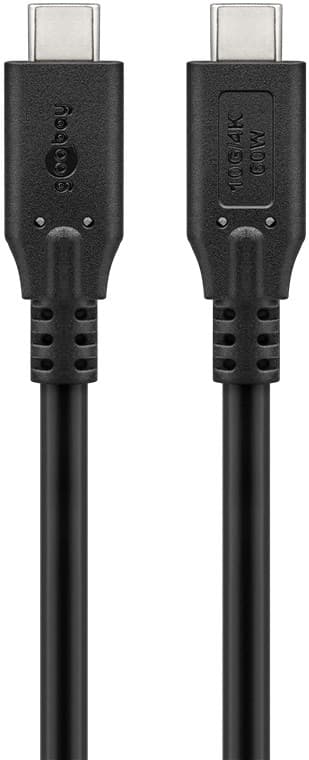 USB-C™-kabel, USB 3.2, 60 W, 10 Gbit/s, strømforsyning, 0,5 m