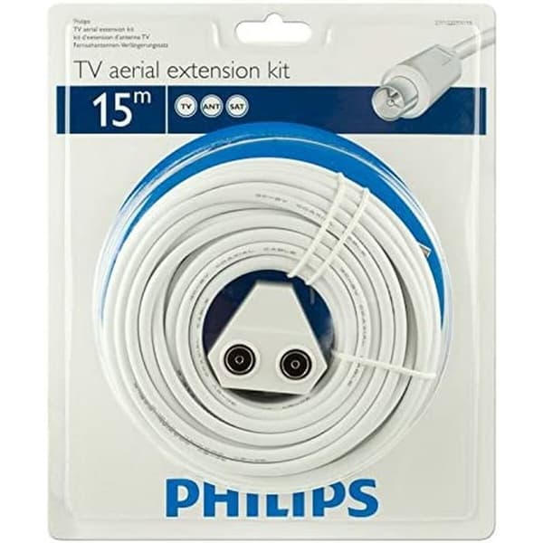 Koaxial TV-antenn Philips SWV2209W/10 Koppar 15 m