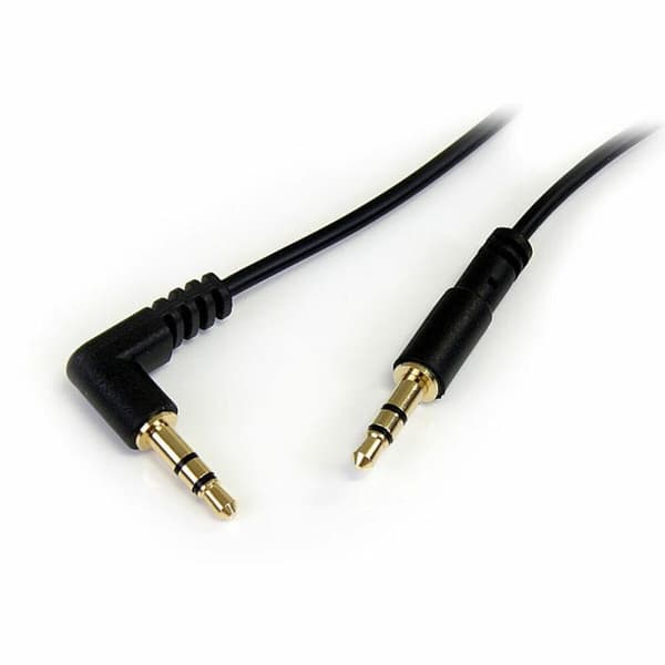 Lydjack-kabel (3,5 mm) Startech MU1MMSRA Sort 0,3 m