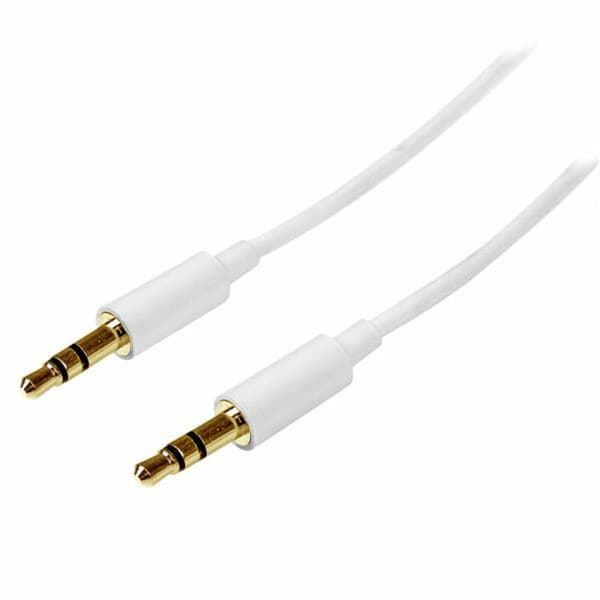 Lydjack-kabel (3,5 mm) Startech MU1MMMSWH Hvid 1 m