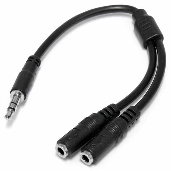 Audio Jack Adapter Startech MUY1MFFS Svart 0,2 m