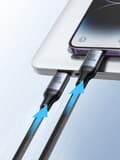 Miniatyrbild 3 av 6: 2in1 Speedy Series USB-C - USB-C / iPhone Lightning-kabel 100W 1,5m svart