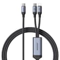 Miniatyrbild 1 av 6: 2in1 Speedy Series USB-C - USB-C / iPhone Lightning-kabel 100W 1,5m svart